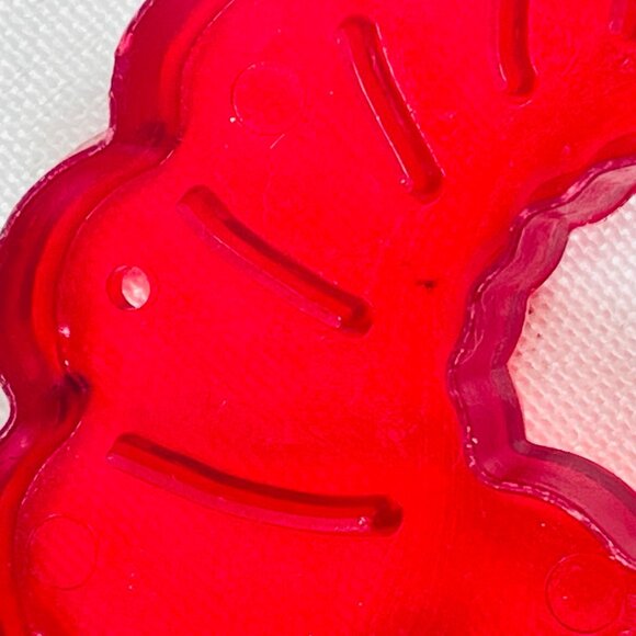 Vintage HRM Red Cornucopia Cookie Imprint Red Classic Cutter Made USA 3 Inches - Picture 4 of 5